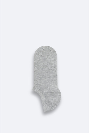 Avva Men's Gray Cotton Sneaker Socks 008553