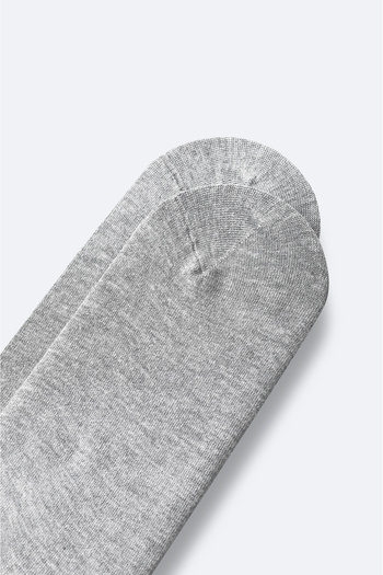 Avva Men's Gray Cotton Sneaker Socks 008553