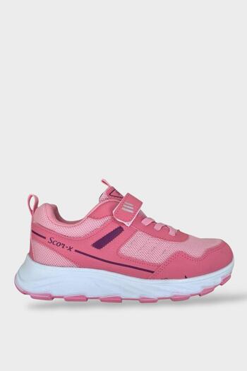 Liger Pink Kids Sneakers - Lace-Up and Velcro