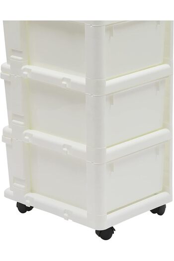 COOYA 6-layer Multifunctional Drawer Storage Cabinet,floor-standing,sturdy And Durable,with Wheels,white