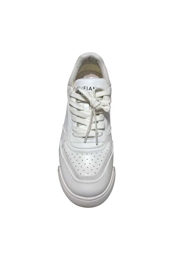 Lufian Hakiki Deri Comfort Taban Bağcıklı Günlük Sneaker Beyaz