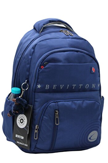 Bevitton Bvt-34400 Water Repellent Fabric Daily School Backpack Navy Blue School Bag