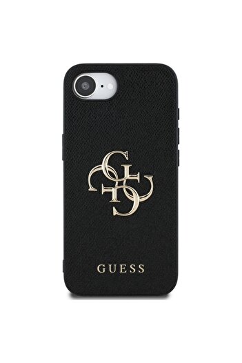 Guess Case for iPhone 16e, Guess, Hardcase 4G Charm, Black