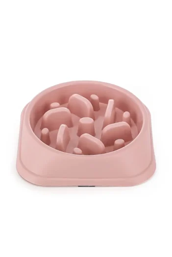 OEM Slow Feeding Bowl, Happy Hunting, Silicone, 20x4.5 cm, Pink