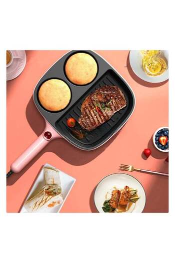 Generic 3 in 1 Household Multifunctional Electric Fry Pan Mini Electric Frying Pan
