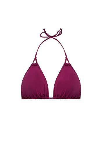 AQUAVİVA Women's Plum Stella Halterneck Drawstring Triangle Bikini Set