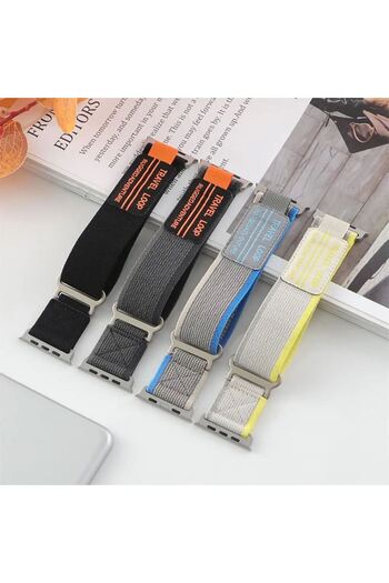 REDz Accessories Curea de călătorie tip buclă, nailon, compatibilă cu Apple Watch, sport, reglabilă, albastru-gri - 38/40/41 mm