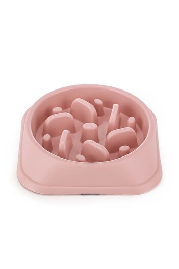 OEM Slow Feeding Bowl, Happy Hunting, Silicone, 20x4.5 cm, Pink