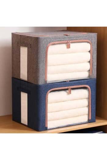 OEM Foldable storage box with zipper, 24 L, Textile, 39 x 29 x 20 cm