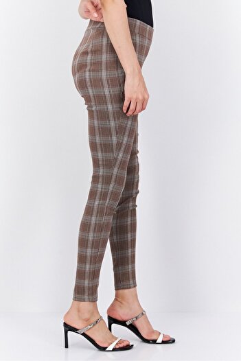 Tommy Hilfiger Women Plaid Skinny Pants, Multicolor