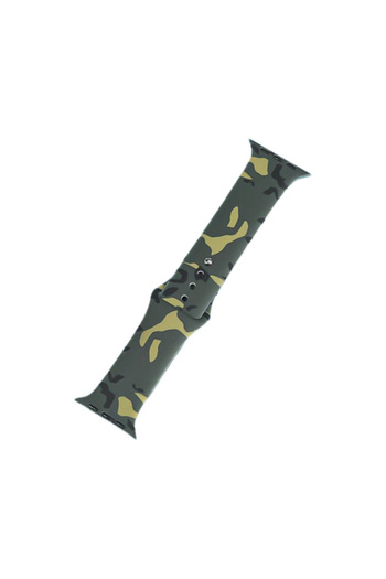 REDz Accessories Silicone Strap, Print, Army, For Apple Watch, Khaki - 44/45/46/49 mm