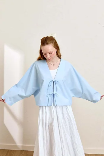 Ceylan Otantik Baby Blue 2 Μπουφάν με φιόγκο
