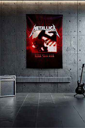 Vagonik Metallica Kill Em All Wall Cloth Wall Tapestry First Quality Fabric
