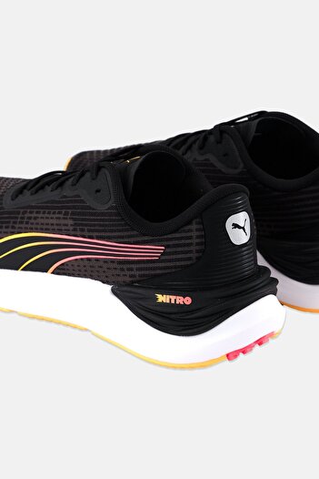 Puma Women Electrify Nitro Lace Up Running Shoes, Black