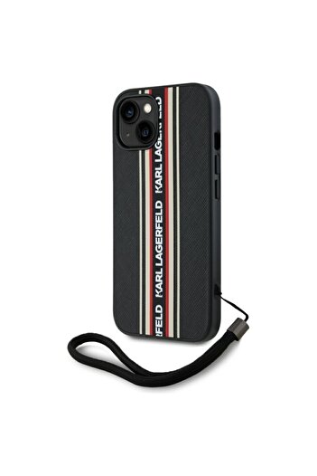 Karl Lagerfeld Case for IPhone 15, Karl Lagerfeld, Saffiano Athleisure, Red