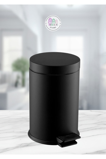 BEKAZE Stainless Steel Pedal Bathroom Trash Can 3L – Micro Size, Quiet Lid