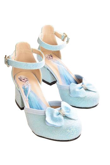 minibonito Elsa Girl's Shiny Glitter Heeled Evening Dress Shoes