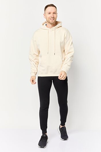adidas Men Sportswear Fit Long Sleeves Outdoor Hoodie, Cream