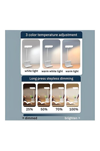 Generic LED Rechargeable Desk Lamp & Penholder