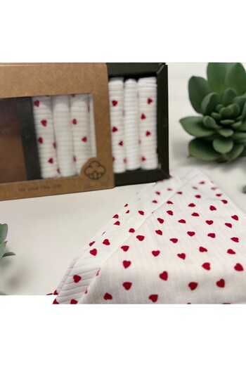BYS TİCARET 100% Cotton Organic Baby Girl - Boy Mouth Wipes Set of 7 Boxed