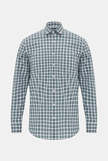 W Collection Yeşil Beyaz Gömlek