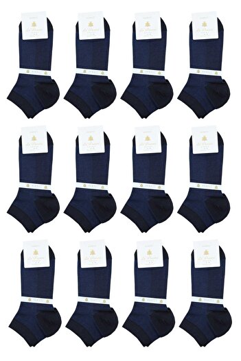 La Pescara Saks Blue Ultra Luxury 12-Pack Bamboo Half Men's Socks Crp391
