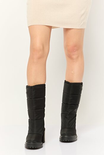 Michael Kors Women Medium Holt Quilted Mid Calf Boot, Black
