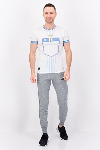 Puma Men Sportswear Fit Short Sleeves Uruguayan Football Association Jersey, White