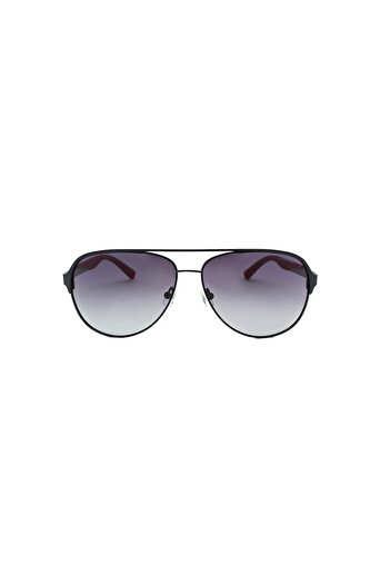 Mustang Men's Black-Smoked Polarized Gradient Glass Steel Closed Frame Drop Sunglasses Mu1790 02 59-13