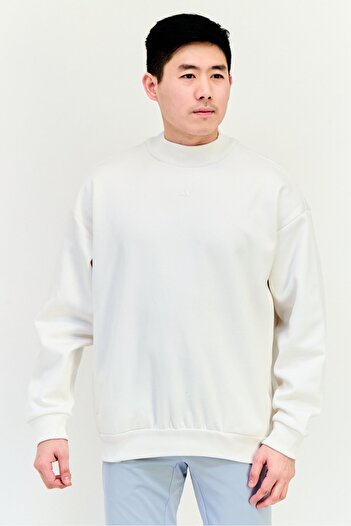 adidas Men Sportswear Fit Long Sleeve Outdoor Sweatshirt, White
