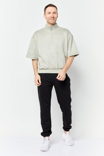 adidas Men Sportswear Fit 3/4 Sleeves Basketball Sweatshirt, Light Olive