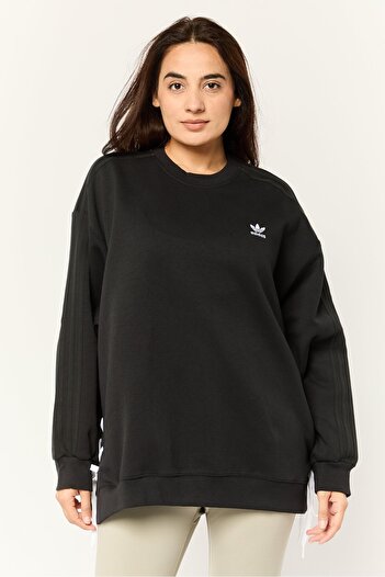 adidas Women Sportswear Fit Long Sleeves Outdoor Sweatshirts, Black