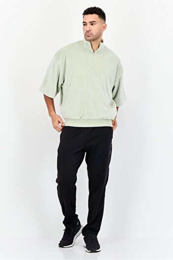 adidas Men Sportswear Fit Short Sleeve Outdoor Sweatshirt, Sage Green