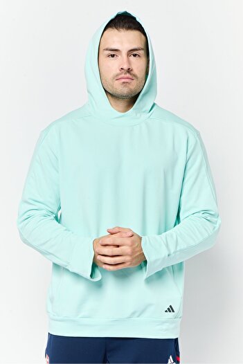 adidas Men Sportswear Fi Long Sleeve Yoga Sweatshirts, Teal Green