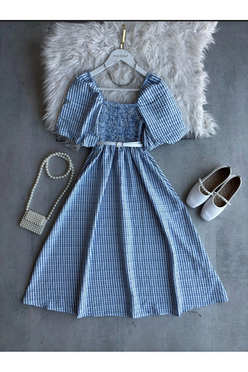 modabetce Striped Balloon Slip Dress