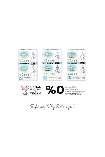 Sleepy BİO NATURAL PREMİUM PLUS+ (1 NORMAL + 2 UZUN + 3 GECE) 36 AD