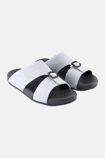 Algspar Men Slip On Arabic Sandals,Grey