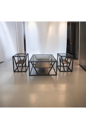 Generic Luxury 3-Piece Glass Serving Table Set