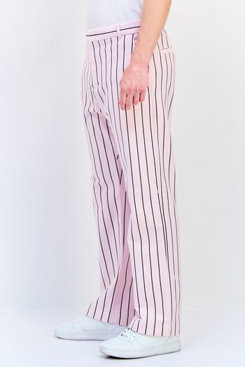 Esprit Men Loose Fit Straight Leg Non Stretchable Pants, Pink