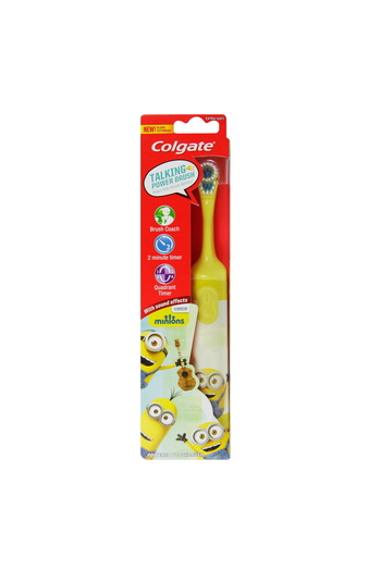 Colgate Kids Extra Soft Powered Toothbrush Minions Gentle & Fun Electric Brushing For Ages 3