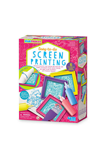 4M Easy-to-make screen printing kit for kids - KidzMaker
