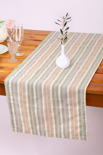 KAMİZ Cotton Linen Runner |   Rustic Striped 40X150
