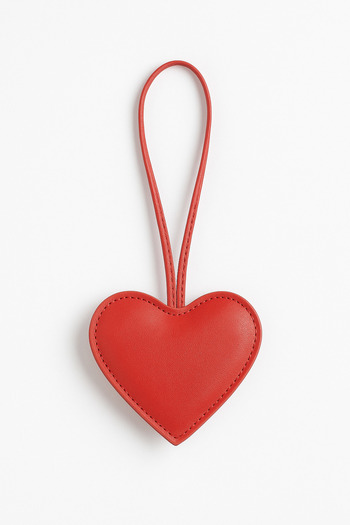 ELMATOLYE Heart Shaped Leather Bag Charm |   Handmade Stylish Accessory Gift Option