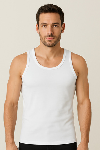 HNX Thick Strap 100% Cotton Men's Undershirt