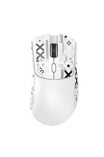 Choice White R1 Wireless Gaming Mouse, 18000dpi,1000Hz, Tri-mode Connection, PAW3311,Macro Mouse