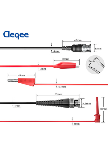 Choice Cleqee CKT014 Universal Oscilloscope Probes with Accessories Kit 100MHz 1X 10X with BNC Test Lead...