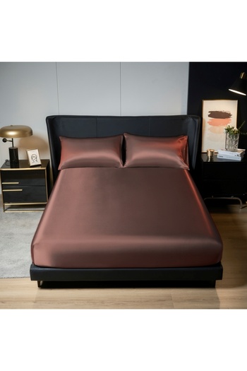 Choice 180x200cm 3s SD ka se Kuup 100%Polyester 3pcs satin surface Bedding Fitted Sheet and pillowcases Set