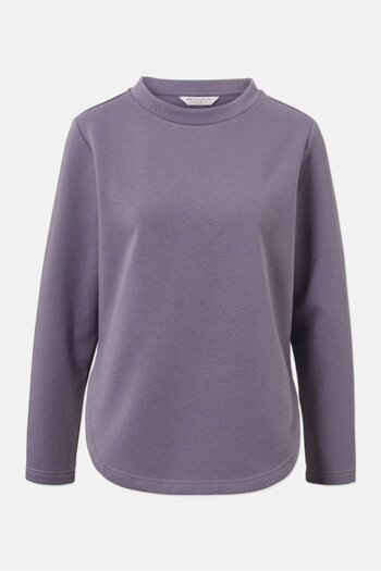 Tchibo Women Long Sleeves Solid Pajama Top, Purple