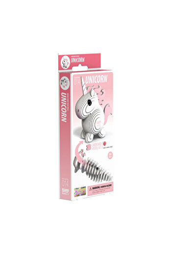 Eugy 3D Unicorn Puzzle – Fantasy Puzzle Toy for Kids, Eco-Friendly Cardboard Model