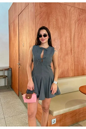 Deppot Grey Breast Tie Plired Pinterest Double Short Dress